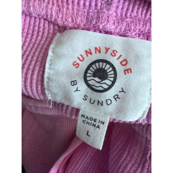 Sunnyside by Sundry waffle knit stonewash joggers size L lounge comfort ahtleisu - Picture 3 of 5